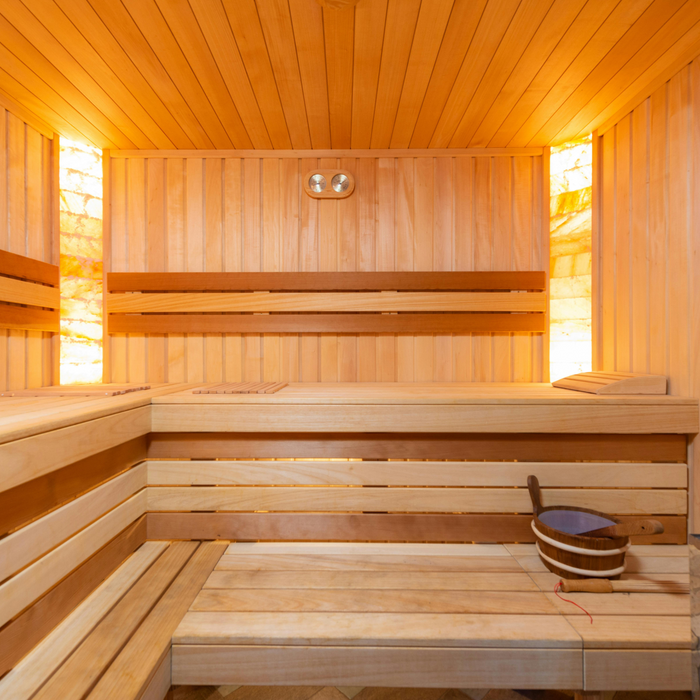 sauna with himalayan salt