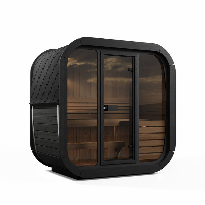 SaunaLife Model CL4GB Cube Luxury Series 3-Person Traditional Outdoor Sauna