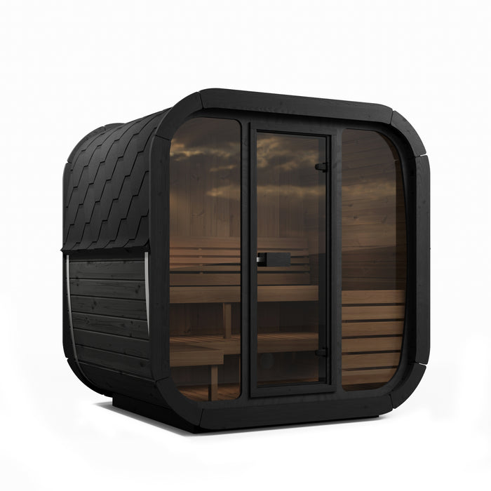 SaunaLife Model CL5GB Cube Luxury Series 4-Person Traditional Outdoor Sauna