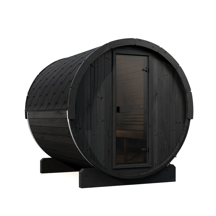 SaunaLife Model E8B Ergo-Series 6-Person Traditional Outdoor Barrel Sauna