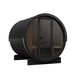SaunaLife Model E8GB Ergo-Series 6-Person Traditional Outdoor Barrel Sauna with Full-Glass Front