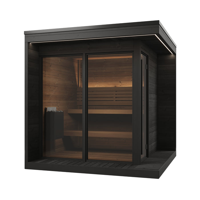 SaunaLife Model GL6B Garden Luxury-Series 6-Person Outdoor Sauna