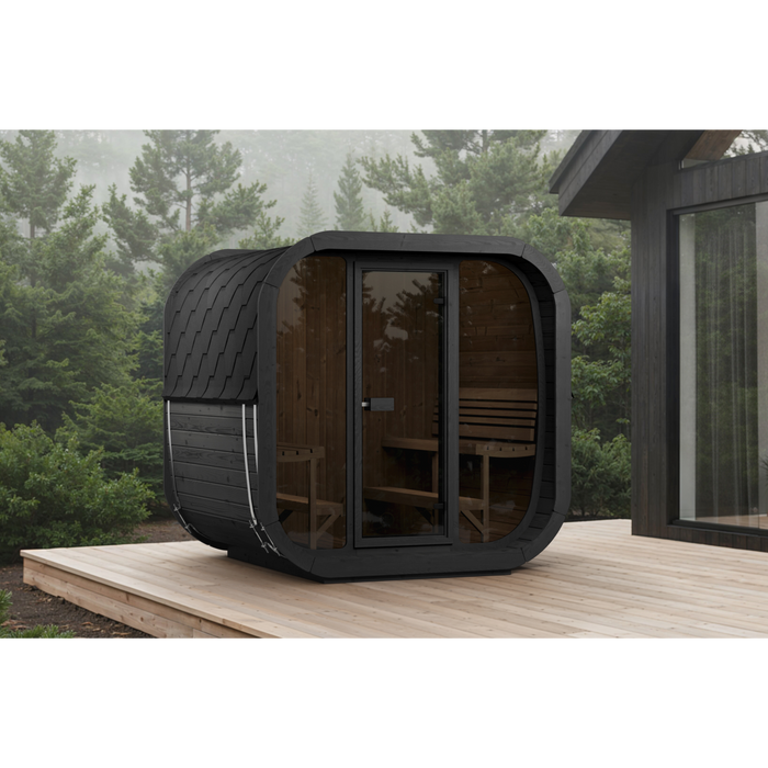 SaunaLife Model CL7GB Cube Luxury Series 6-Person Traditional Outdoor Sauna