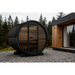 SaunaLife Model EE6GB Ergo Elegance-Series 4-Person Traditional Outdoor Barrel Sauna with Full-Glass Front