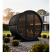 SaunaLife Model EE8GB Ergo Elegance-Series 6-Person Traditional Outdoor Barrel Sauna with Full-Glass Front
