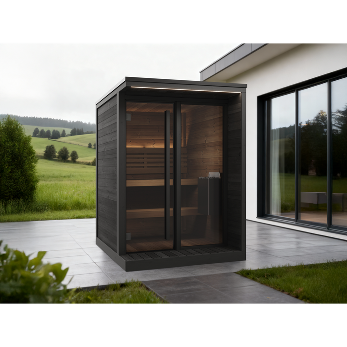 SaunaLife Model GL4B Garden Luxury-Series 4-Person Outdoor Sauna