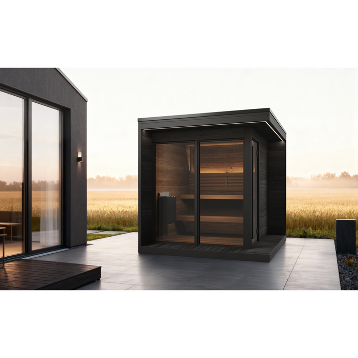SaunaLife Model GL6B Garden Luxury-Series 6-Person Outdoor Sauna