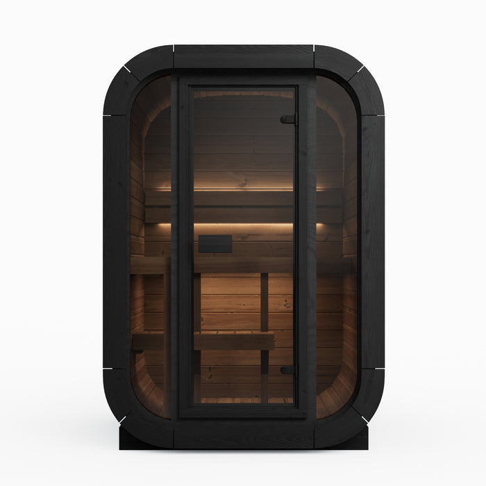 SaunaLife Model CL3GB Cube Luxury Series 2-Person Traditional Outdoor Sauna