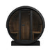 SaunaLife Model E7GB Ergo-Series 4-Person Traditional Outdoor Barrel Sauna with Full-Glass Front