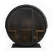 SaunaLife Model EE8GB Ergo Elegance-Series 6-Person Traditional Outdoor Barrel Sauna with Full-Glass Front