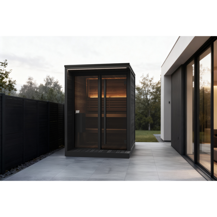 SaunaLife Model GL4B Garden Luxury-Series 4-Person Outdoor Sauna