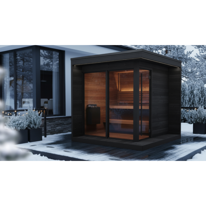 SaunaLife Model GL6B Garden Luxury-Series 6-Person Outdoor Sauna