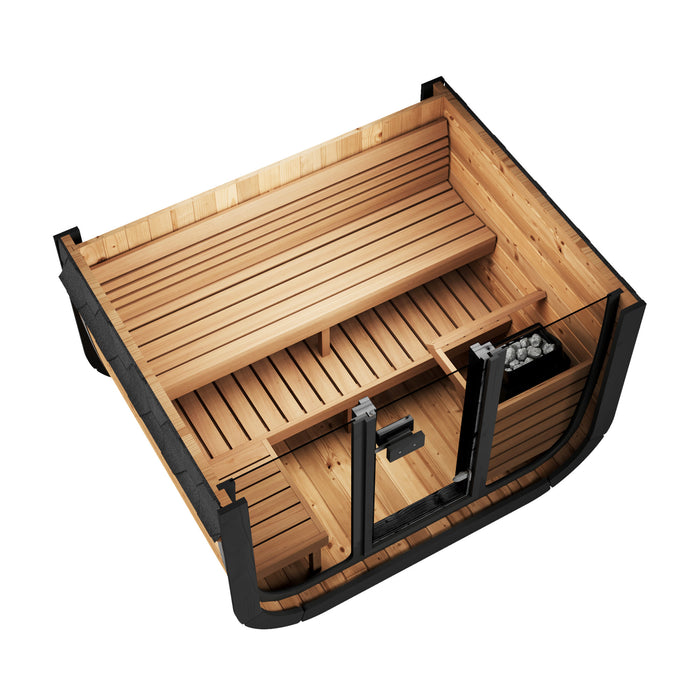SaunaLife Model CL5GB Cube Luxury Series 4-Person Traditional Outdoor Sauna