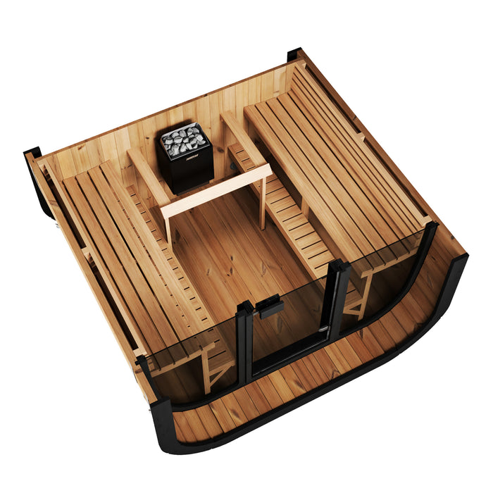 SaunaLife Model CL7GB Cube Luxury Series 6-Person Traditional Outdoor Sauna