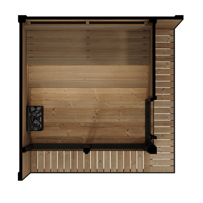 SaunaLife Model GL6B Garden Luxury-Series 6-Person Outdoor Sauna