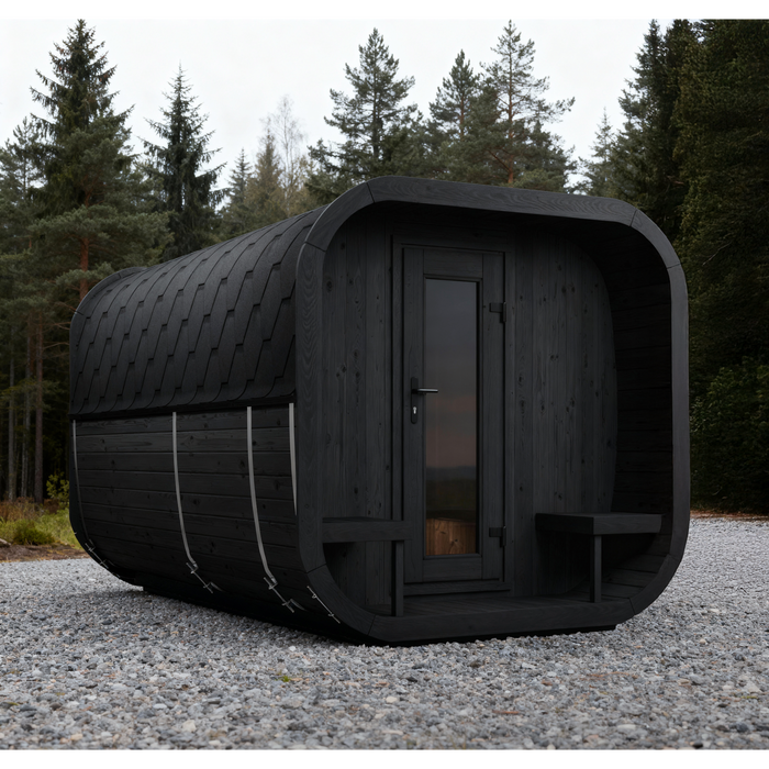 SaunaLife Model CL12GCPB Cube Luxury Series 8-Person Traditional Outdoor Sauna