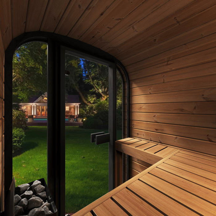 SaunaLife Model CL3GB Cube Luxury Series 2-Person Traditional Outdoor Sauna