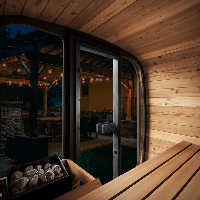 SaunaLife Model CL4GB Cube Luxury Series 3-Person Traditional Outdoor Sauna