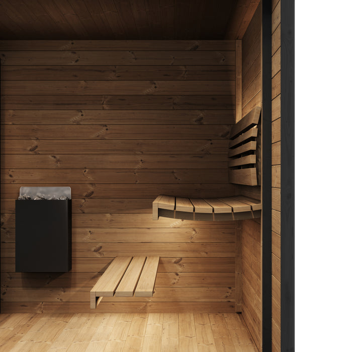 SaunaLife Model GL6B Garden Luxury-Series 6-Person Outdoor Sauna