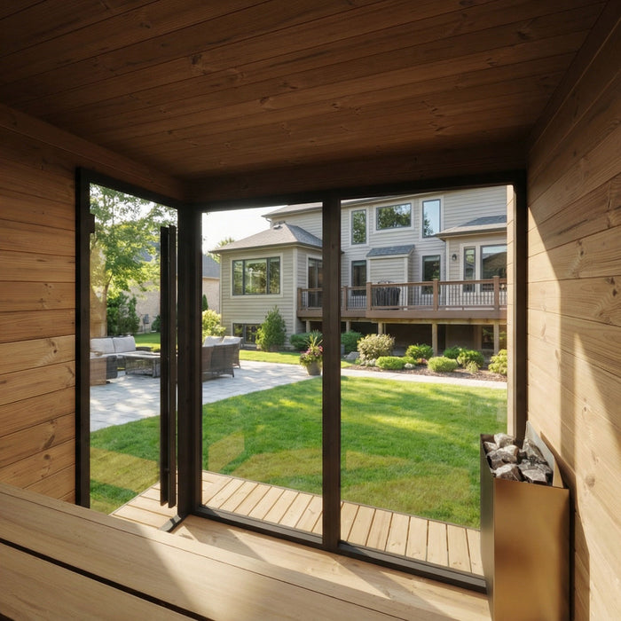 SaunaLife Model GL6B Garden Luxury-Series 6-Person Outdoor Sauna