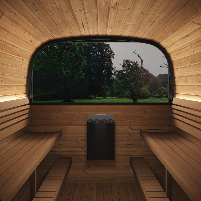 SaunaLife Model CL12GCPB Cube Luxury Series 8-Person Traditional Outdoor Sauna