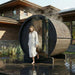 SaunaLife Model E7B Ergo-Series 4-Person Traditional Outdoor Barrel Sauna