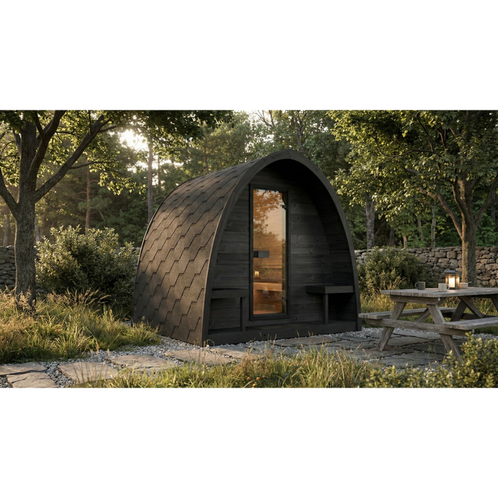 SaunaLife Model G3B Garden-Series 4-Person Traditional Outdoor Pod Sauna
