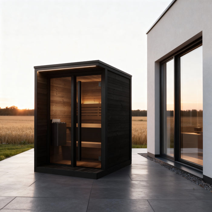 SaunaLife Model GL4B Garden Luxury-Series 4-Person Outdoor Sauna