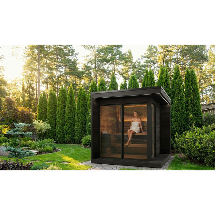 SaunaLife Model GL6B Garden Luxury-Series 6-Person Outdoor Sauna