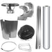 Harvia Stainless Steel Chimney & Assembly Kit, Barrel, Flat Roof