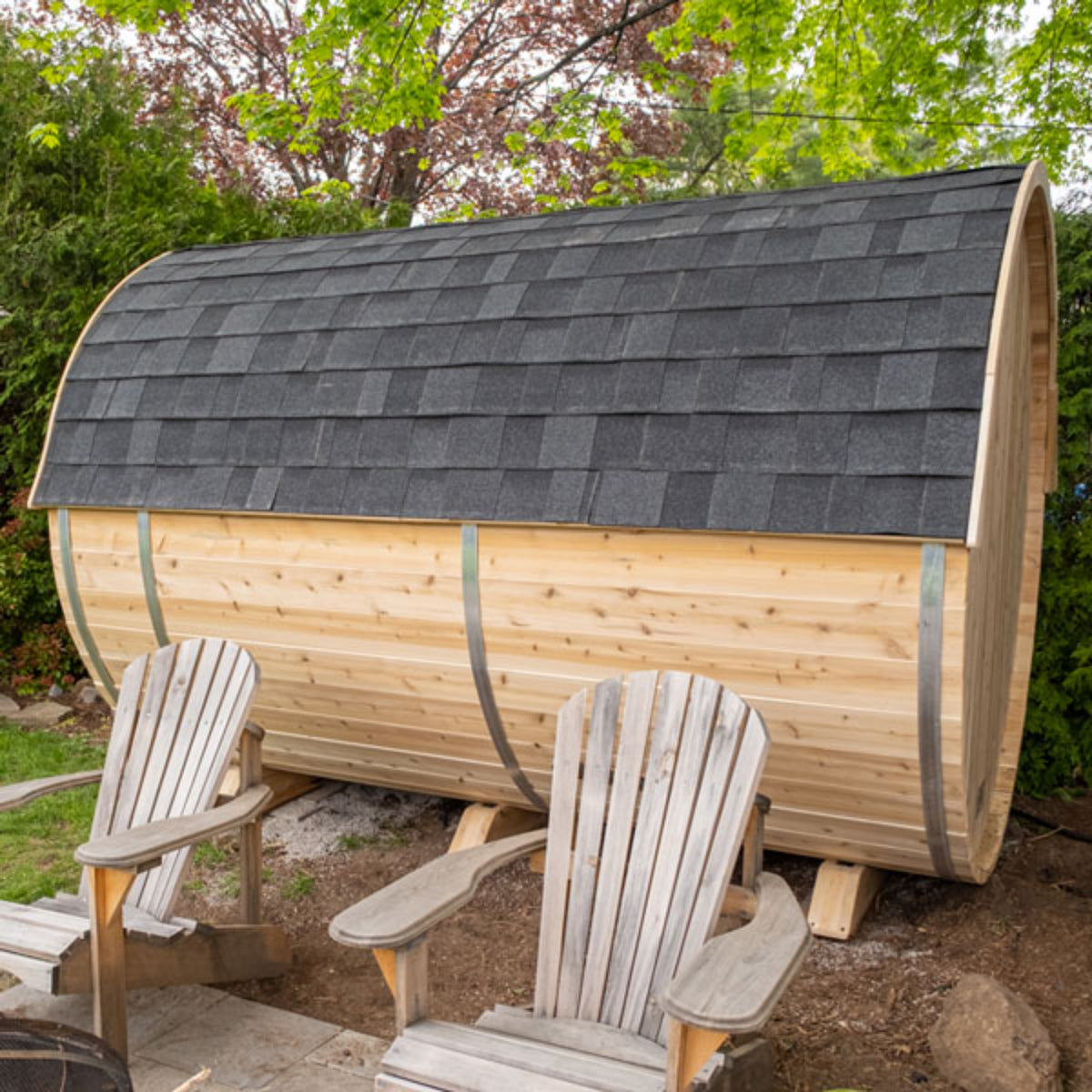 Leisurecraft Black Asphalt Shingle Roof Includes Trim For Tranquil 