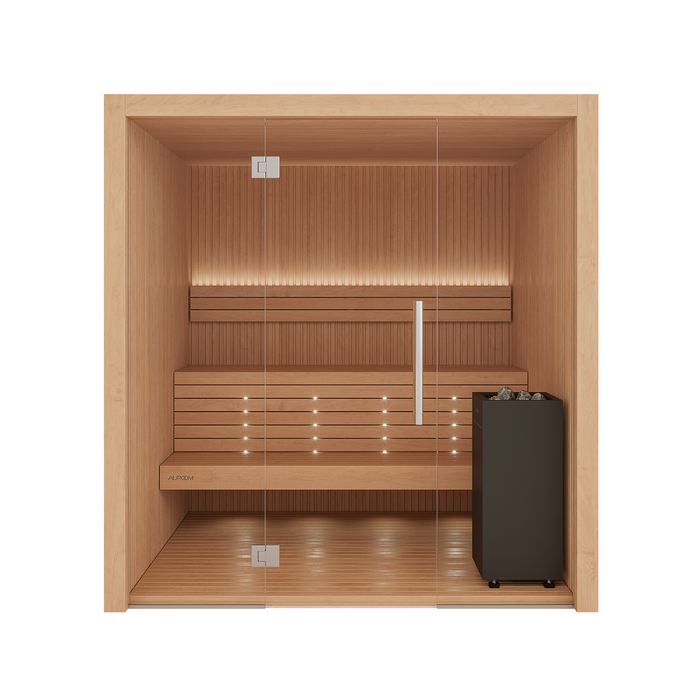 Auroom Libera Glass Traditional Indoor Sauna - Alder