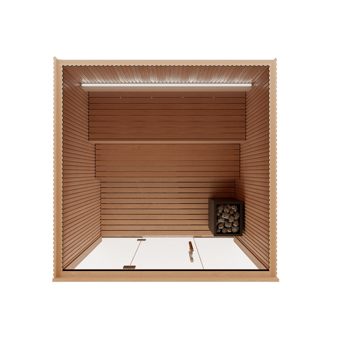 Auroom Libera Glass Traditional Indoor Sauna - Alder