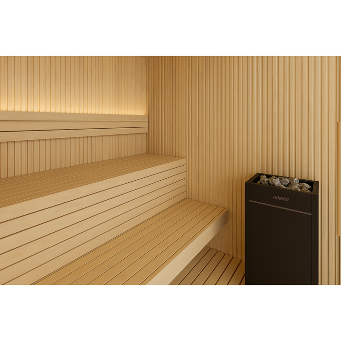 Auroom Libera Glass Traditional Indoor Sauna - Aspen