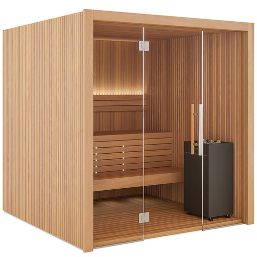 Auroom Libera Glass Traditional Indoor Sauna - Thermo-Aspen
