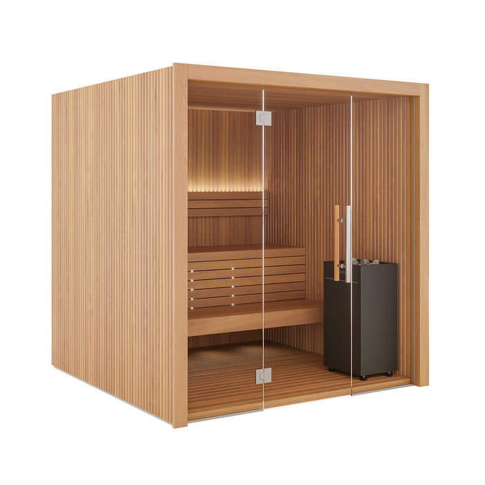 Auroom Libera Glass Traditional Indoor Sauna - Thermo-Aspen