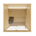 Auroom Cala Glass 2-4 Person Traditional Indoor Sauna - Aspen