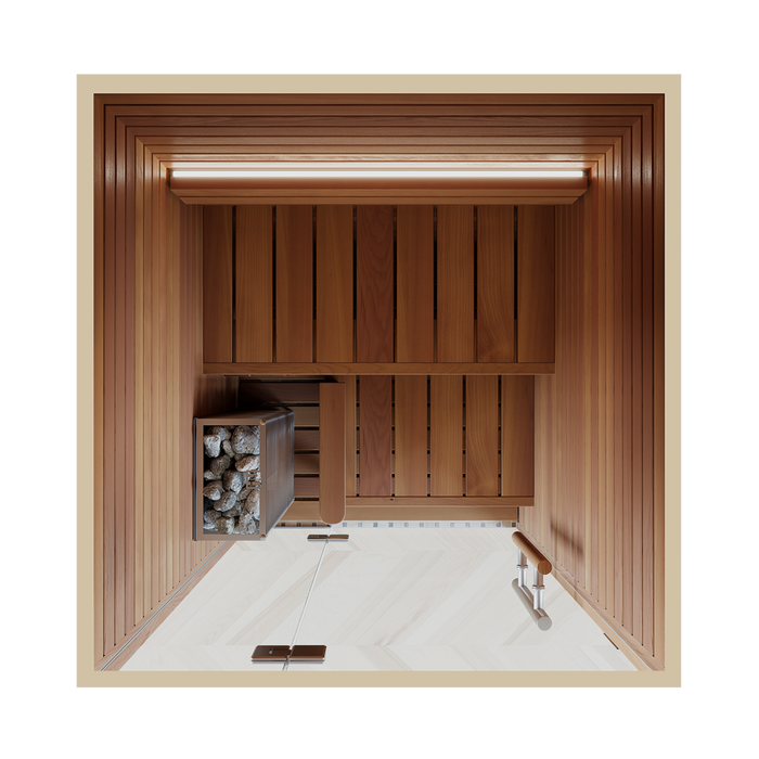 Auroom Cala Glass Mini 1-Person Traditional Indoor Sauna — Thermo-Aspen