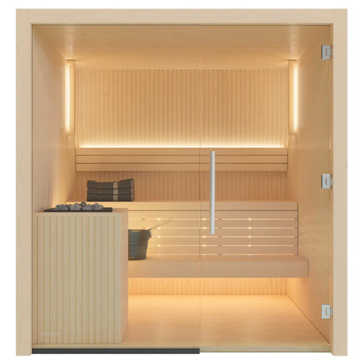 Auroom Libera Glass Traditional Indoor Sauna - Aspen