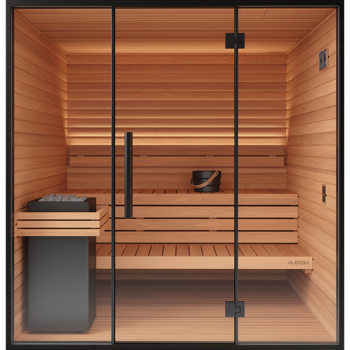 Auroom Mira L 5-Person Traditional Outdoor Sauna — Natural