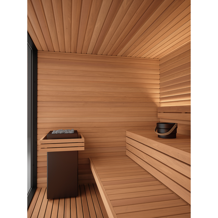 Auroom Mira L 5-Person Traditional Outdoor Sauna — Natural