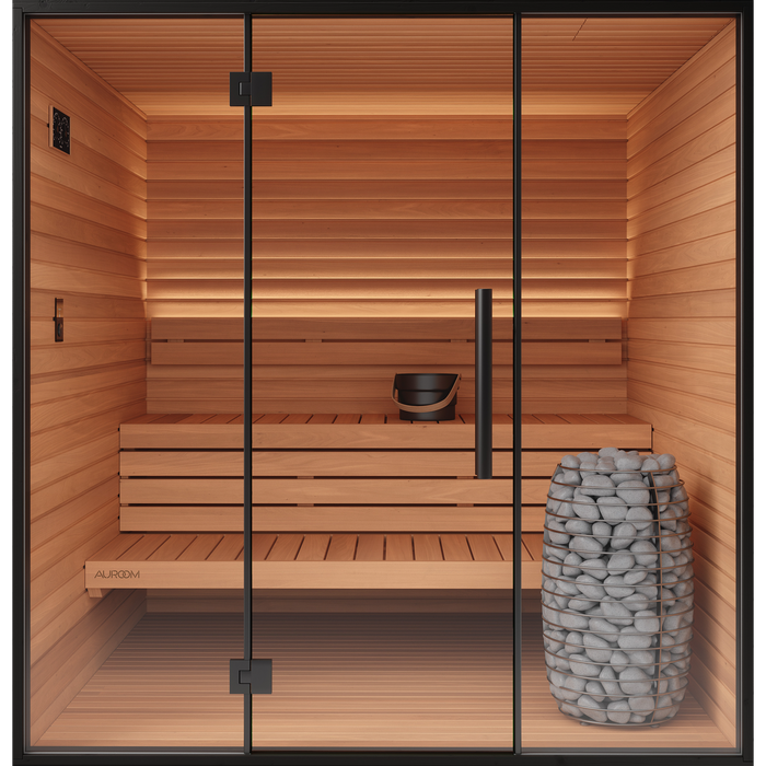 Auroom Mira L 5-Person Traditional Outdoor Sauna — Natural