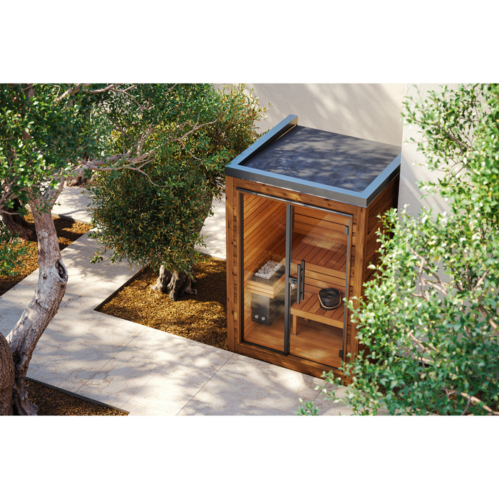 Auroom Mira S 2-Person Traditional Outdoor Sauna — Natural