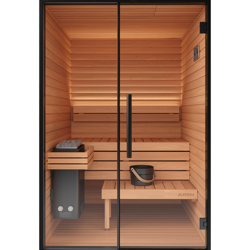 Auroom Mira S 2-Person Traditional Outdoor Sauna — Natural