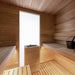 Auroom Garda 4-6 Person Traditional Outdoor Sauna - Opposite Bench Layout