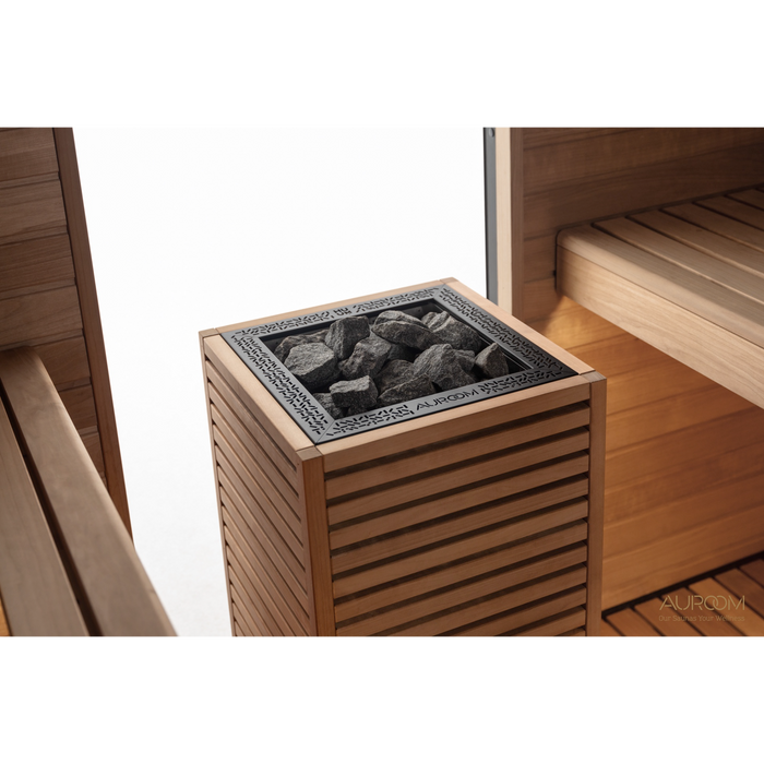 Auroom Garda 4-6 Person Traditional Outdoor Sauna - Opposite Bench Layout
