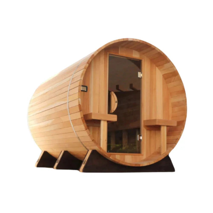 Scandia Electric Barrel Sauna with Canopy 1