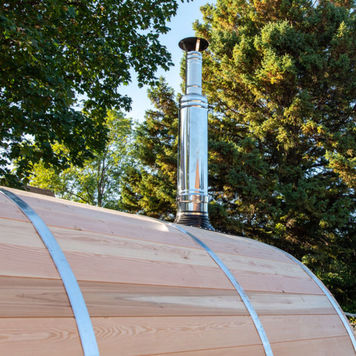 Leisurecraft Chimney & Heat Shield Set for out the TOP with Water Tank For Panoramic Saunas 6