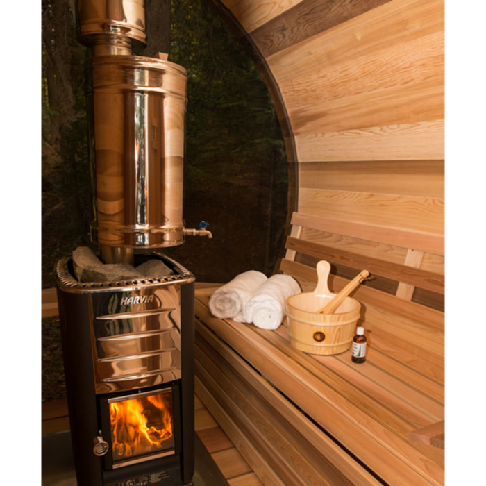 Leisurecraft Chimney & Heat Shield Set for out the TOP with Water Tank For Panoramic Saunas 1