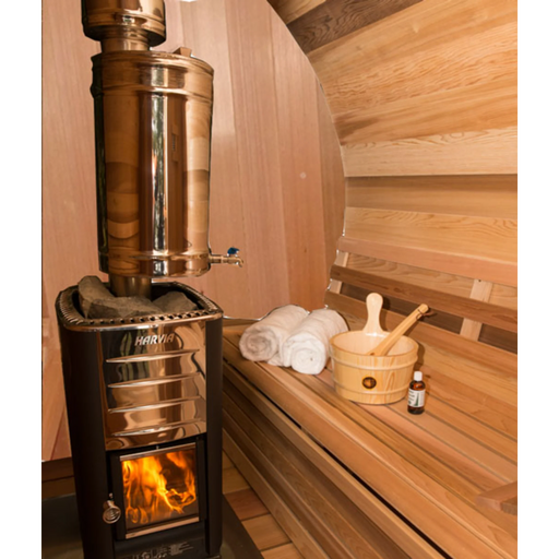 Leisurecraft Chimney & Heat Shield Set for out the TOP with Water Tank For Saunas with Full Back Wall 1